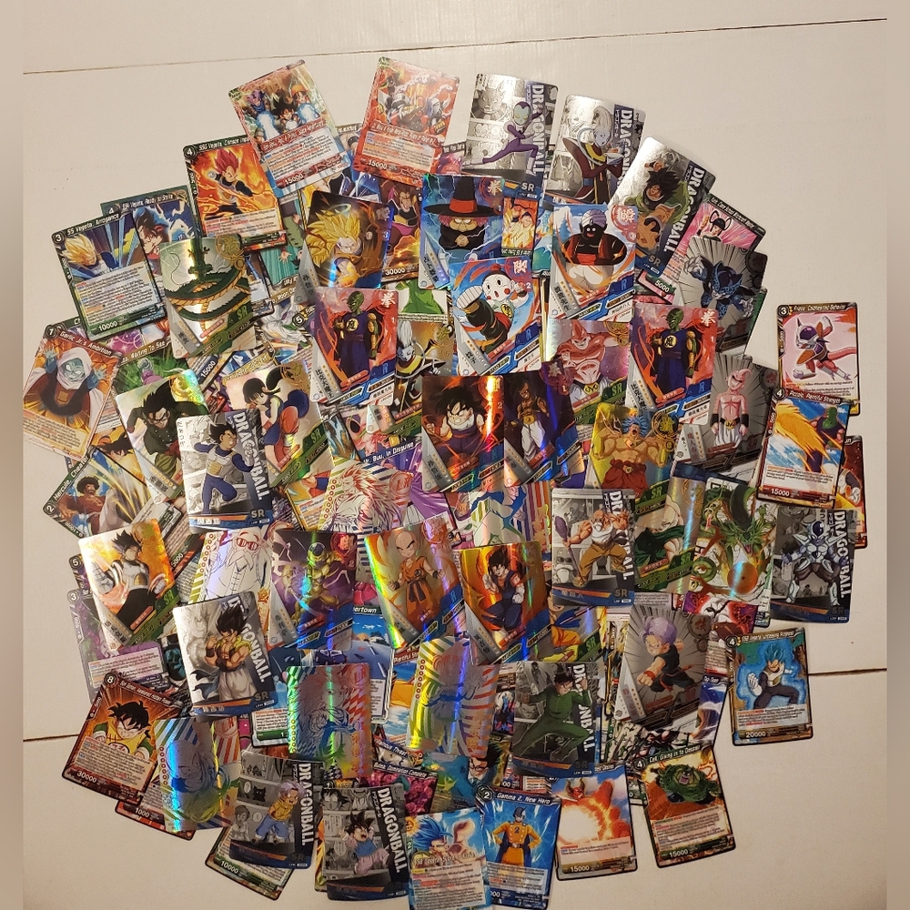 Dragonball Z Trading Card Mixed Lot 100+ Cards With Rares And Super Rares